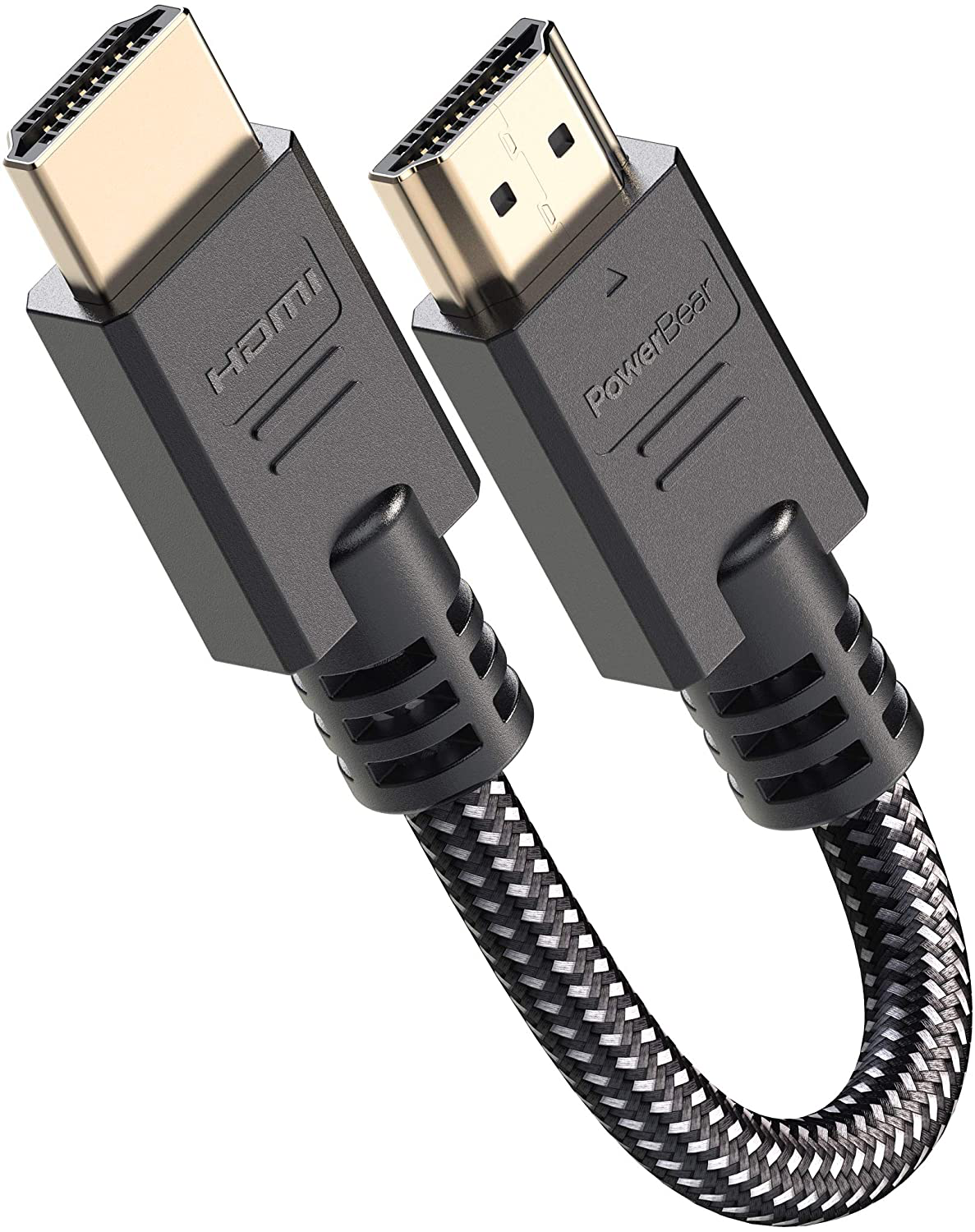Multi Pack PowerBear 4K HDMI Cables Braided Nylon & Gold Connectors, 4K @ 60Hz, Ultra HD, 2K, 1080P, ARC & CL3 Rated