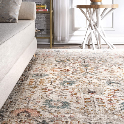 nuLOOM Rose Persian Vintage Runner Rug, 2' 6" x 6', Beige