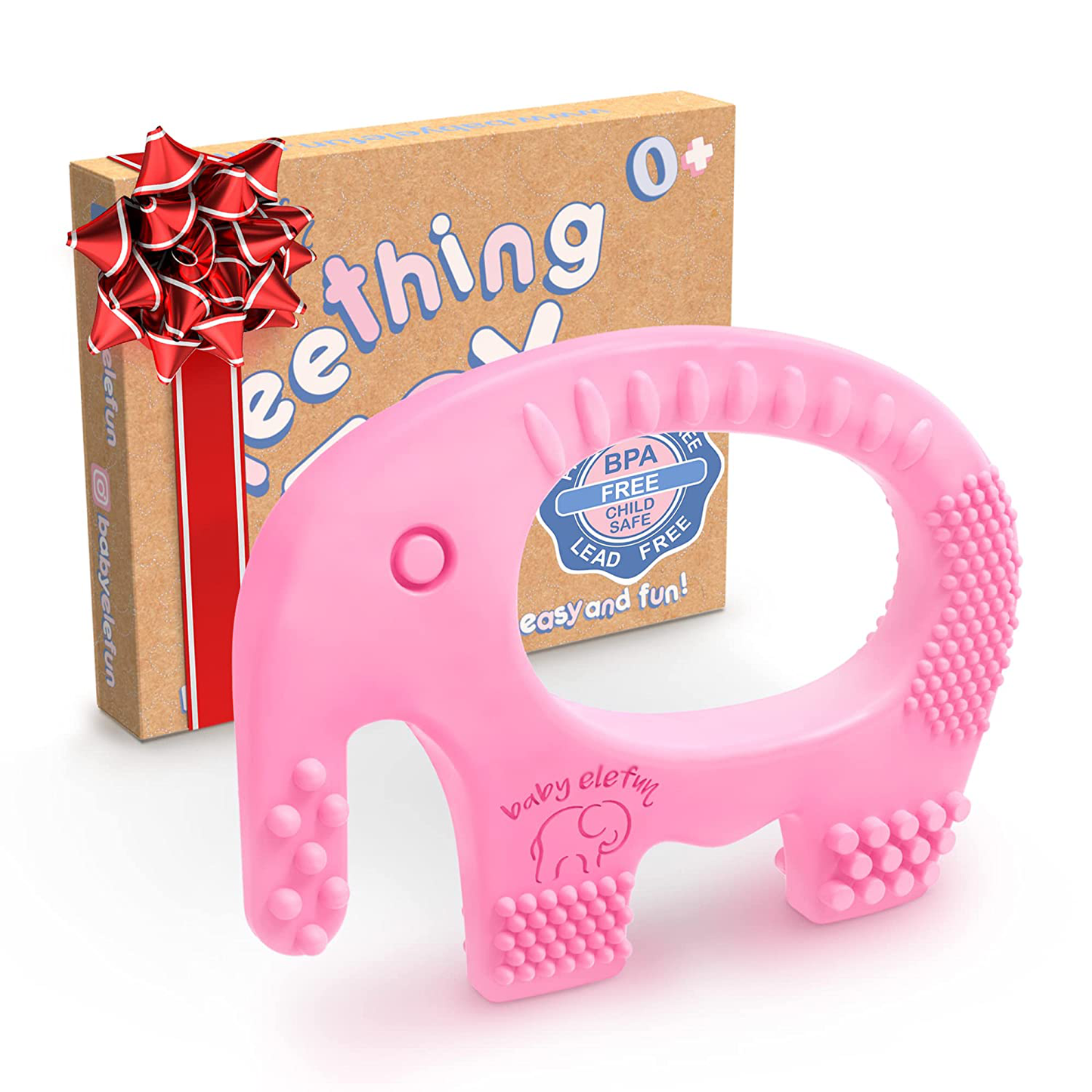 Teether Easy to Hold BPA Free Silicone Elephant 