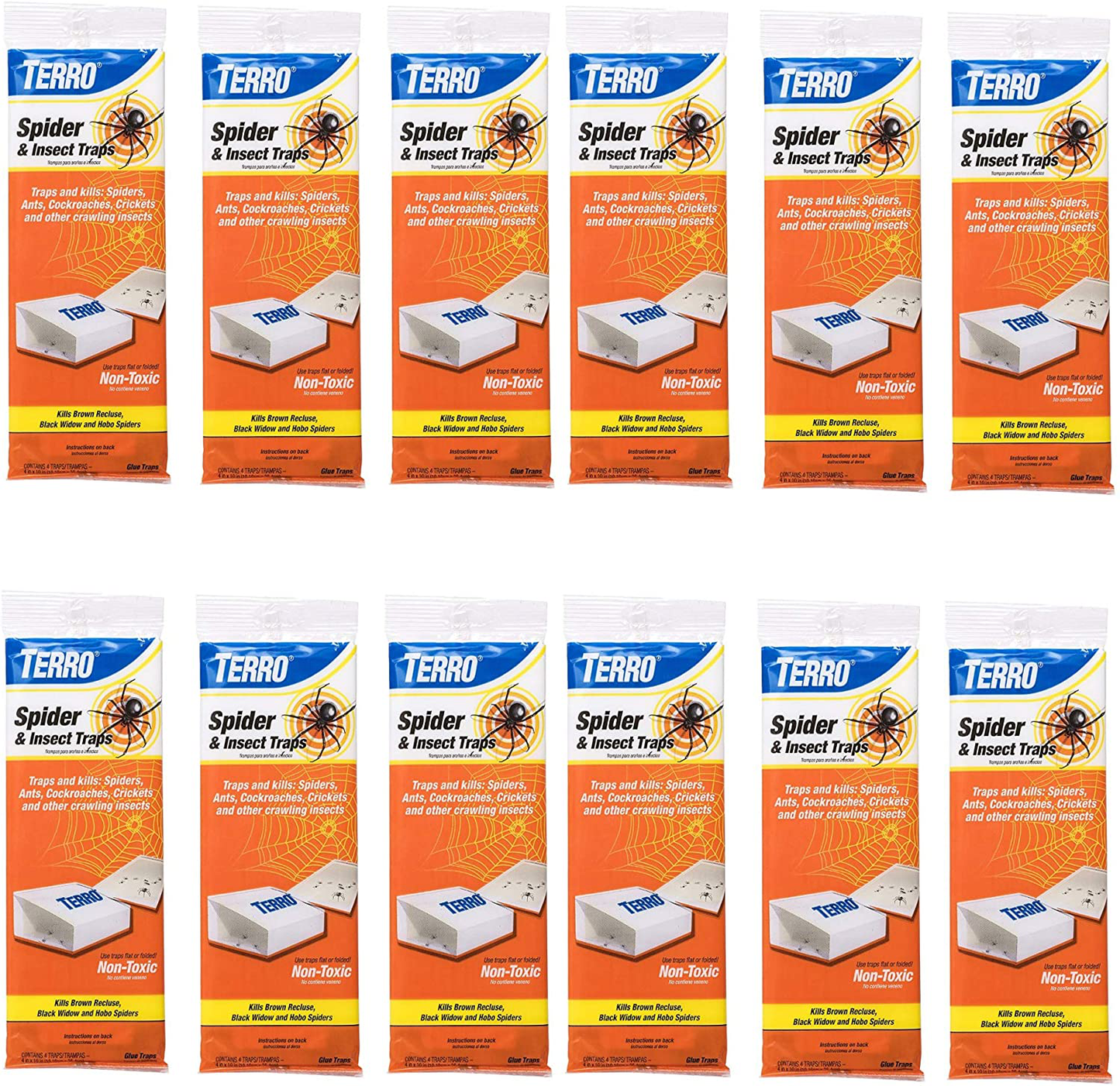Terro T3206 Spider & Insect Trap (4 Count) (12 Pack)