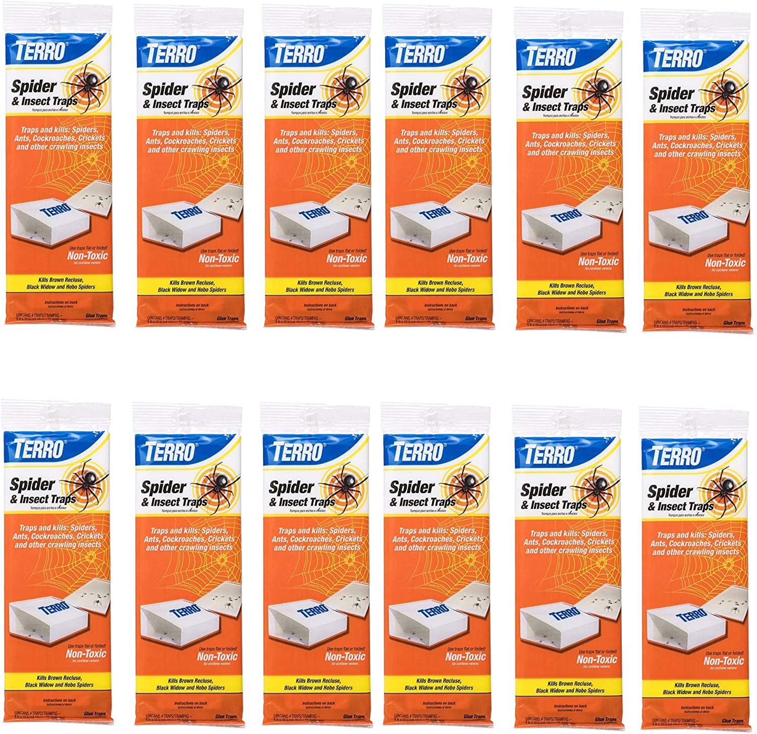 Terro T3206 Spider & Insect Trap (4 Count) (12 Pack)