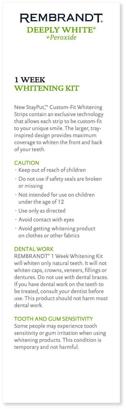 REMBRANDT 1 Week Teeth Whitening Kit, 14 Treatments