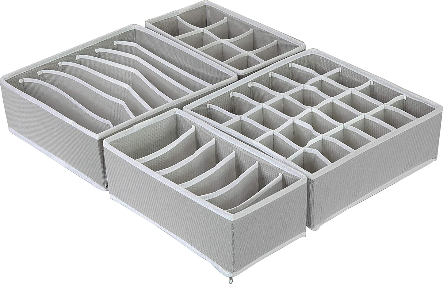 SimpleHouseware Closet Underwear Organizer Drawer Divider 4 Set, Brown