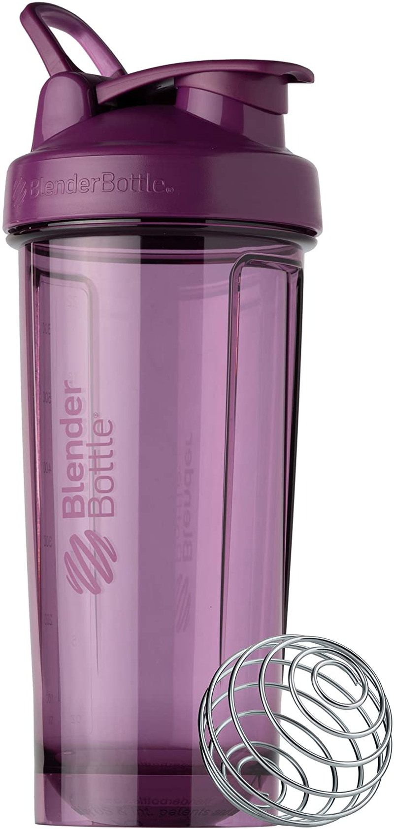 BlenderBottle Shaker Bottle Pro Series Perfect for Protein Shakes and Pre Workout, 24-Ounce, Black
