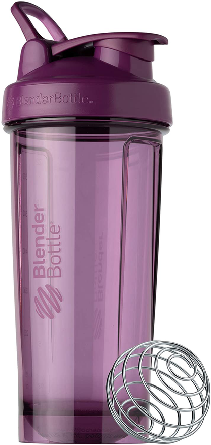 BlenderBottle Shaker Bottle Pro Series Perfect for Protein Shakes and Pre Workout, 24-Ounce, Black