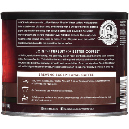 22oz Can Extra Fine Grind Melitta Medium Roast Coffee