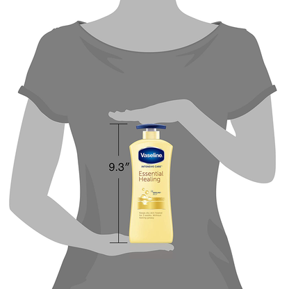 Vaseline hand and body lotion Intensive Care Moisturizer for Dry Skin Essential Healing Clinically Proven to Moisturize Deeply With One Application 20.3 oz 3 count