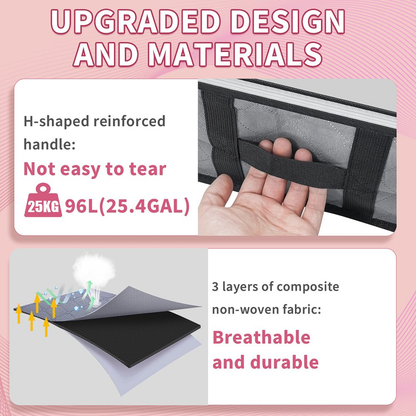 2 Pack 97L Under Bed Storage Bags with Reinforced Handles