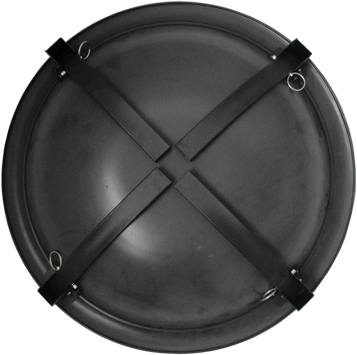 Fire Sense Portable Folding Round Black Steel 29 Inch Fire Pit with Carry Bag | Wood Burning | Mesh Spark Screen, Wood Grate, Cooking Grate, and Screen Lift Tool Included | Lightweight Patio
