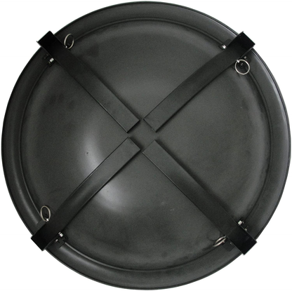 Fire Sense Portable Folding Round Black Steel 29 Inch Fire Pit with Carry Bag | Wood Burning | Mesh Spark Screen, Wood Grate, Cooking Grate, and Screen Lift Tool Included | Lightweight Patio