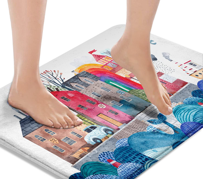 Bath Mats for Bathroom, Bathroom Mats Rugs Non-Slip,  Washable Cover 