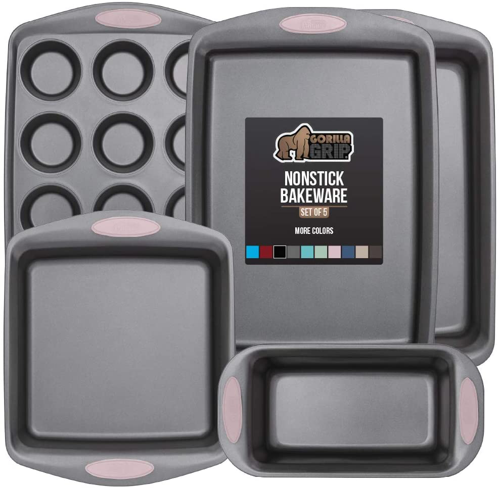 Multipack Gorilla Grip Bakeware Sets, Nonstick, Heavy Duty Carbon Steel