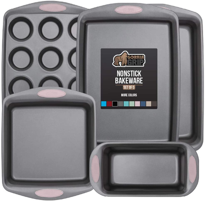 Multipack Gorilla Grip Bakeware Sets, Nonstick, Heavy Duty Carbon Steel