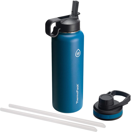 Thermoflask Double Stainless Steel Insulated Water Bottle, 40 oz, Cobalt