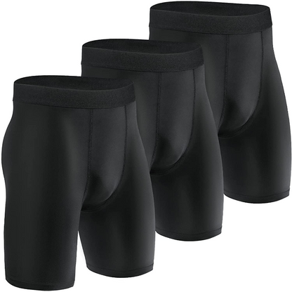 3 Pack Men's Compression Fitness Shorts
