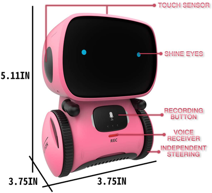 98K Kids Robot Toy, Smart Talking Robots, Gift for Boys and Girls Age 3+, Intelligent Partner and Teacher, with Voice Controlled and Touch Sensor, Singing, Dancing, Repeating
