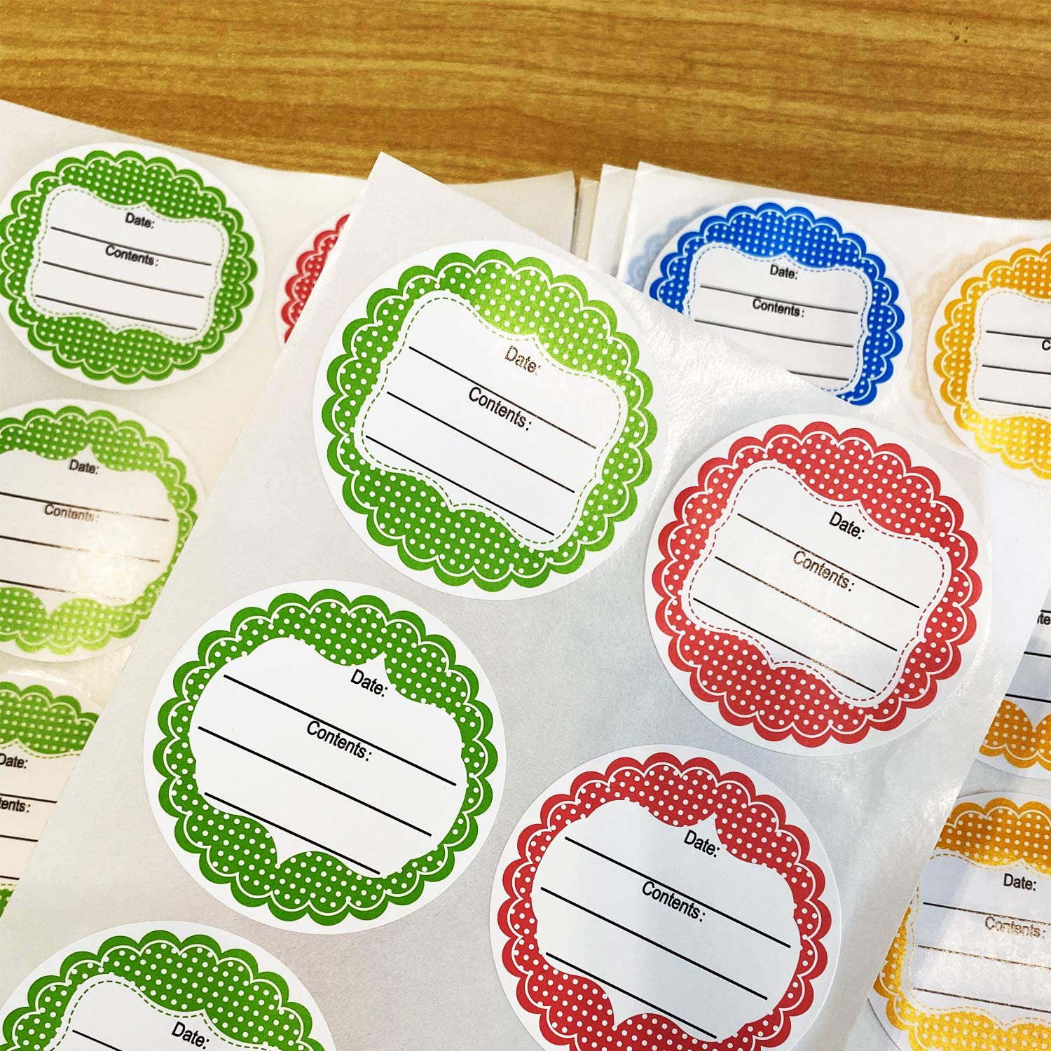 2 Inch Round Canning Labels,Containers Labels,Labels for Mason Jar,Bottles,Writable Food Stickers,Set of 80