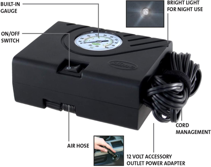 Tire Inflator with 10 Foot Power Cord