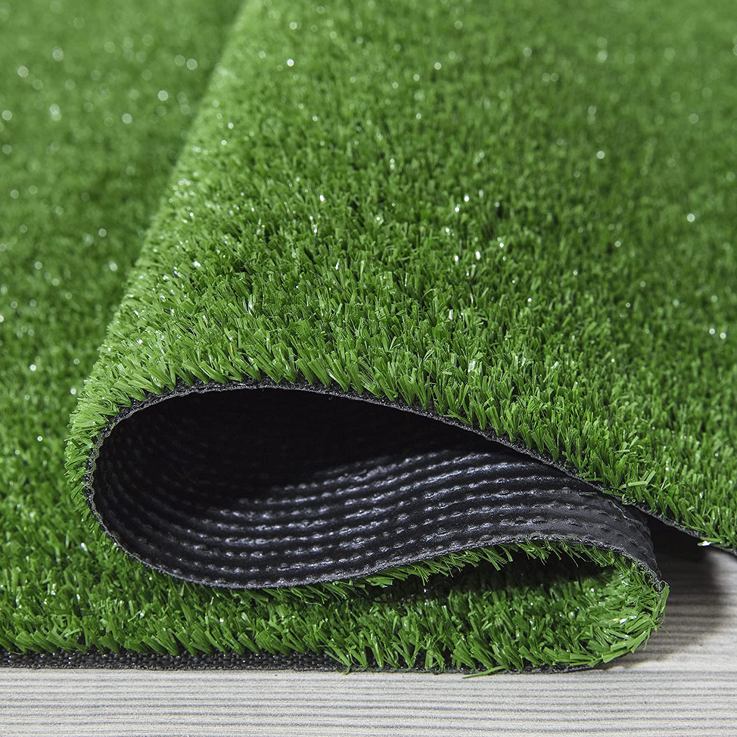 Ottomanson Evergreen Artificial Turf Area Rug, 20" X 59", Green