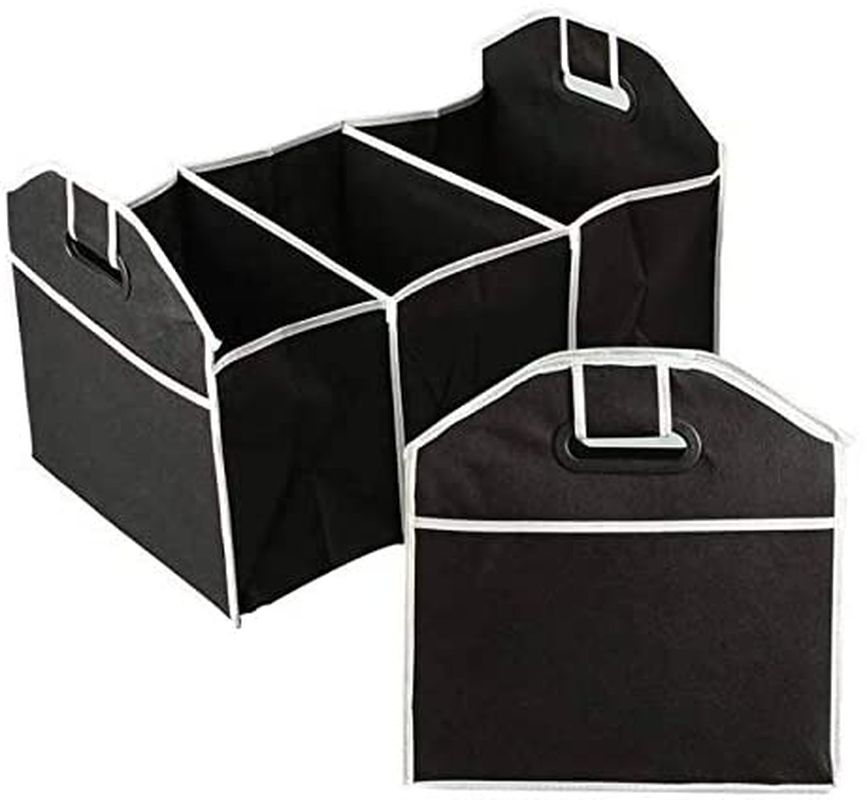 Extra Large Trunk Organizer and Foldable Storage with 3 Compartments