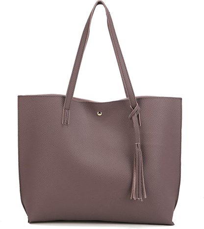 Women's Tote Bags Top Handle Satchel Handbags Faux Leather Tassel Shoulder Purse
