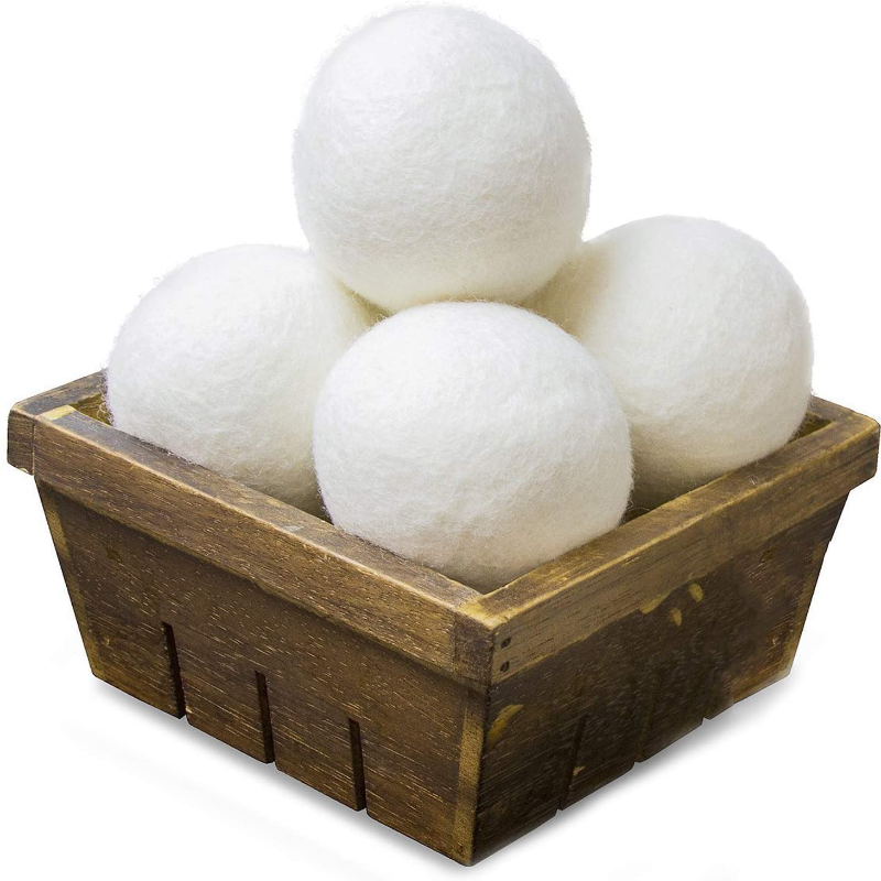 4 Pack 100% Organic XL Fabric Softener Wool Dryer Balls