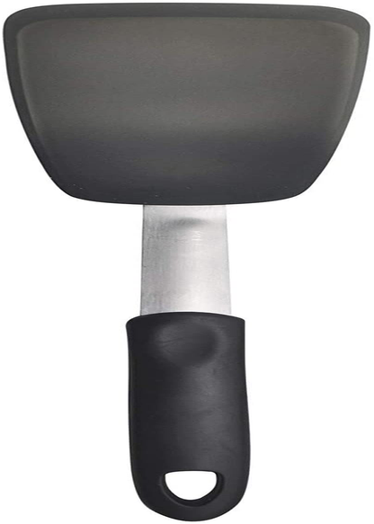 Unicook 2 Pack Flexible Silicone Spatula, Turner, 600F Heat Resistant, Ideal for Flipping Eggs, Burgers, Crepes and More, Black