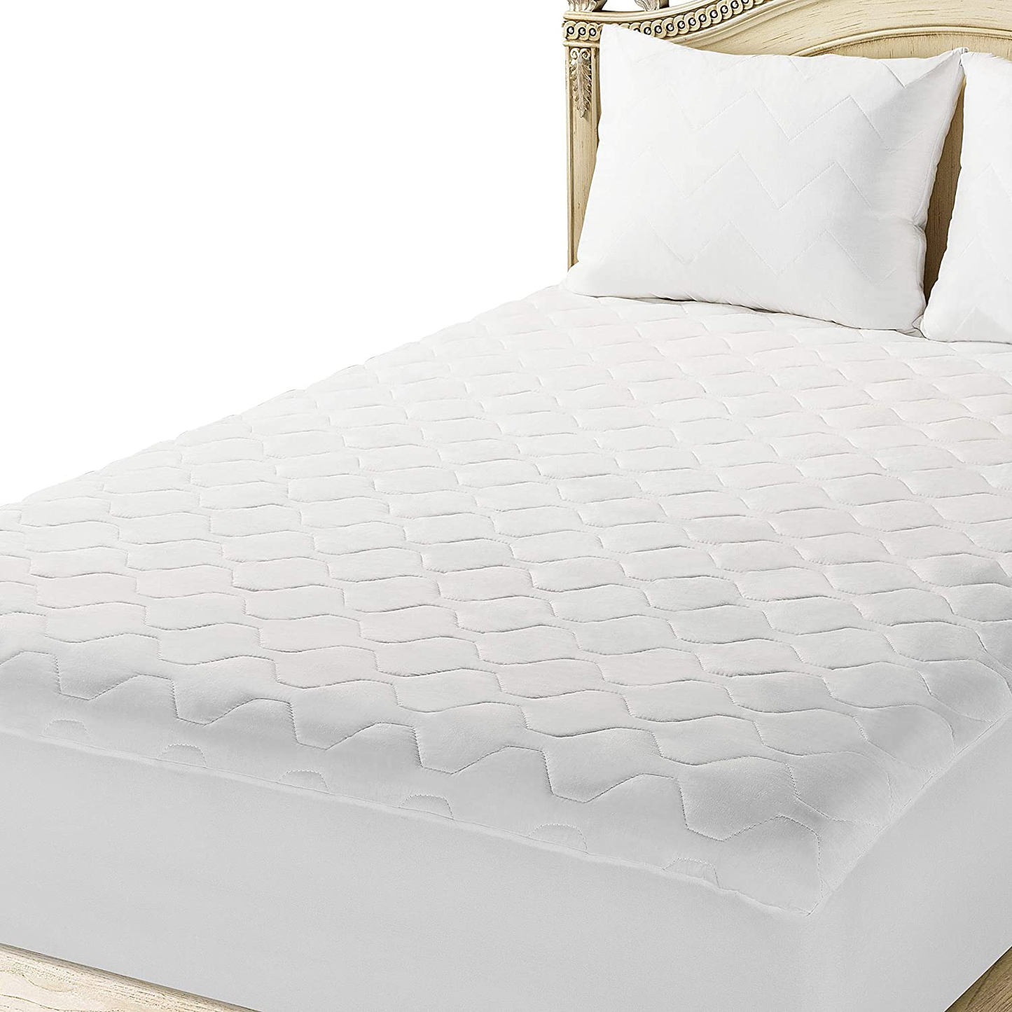 The Grand Mattress Pad Cover Fitted | Deep Pockets Bed Mattress Protection | Only Quality Fabrics Used & Breathable (King)