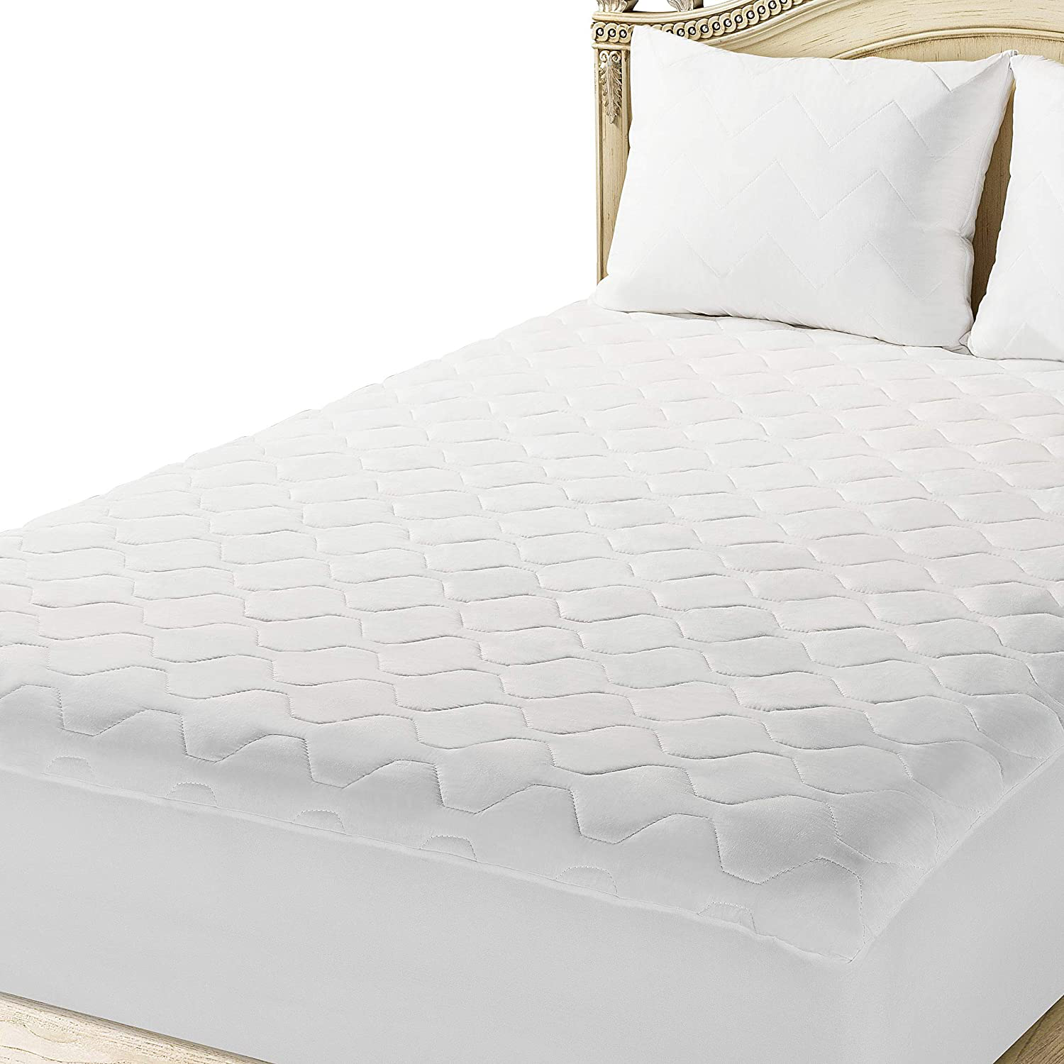 The Grand Mattress Pad Cover Fitted | Deep Pockets Bed Mattress Protection | Only Quality Fabrics Used & Breathable (King)