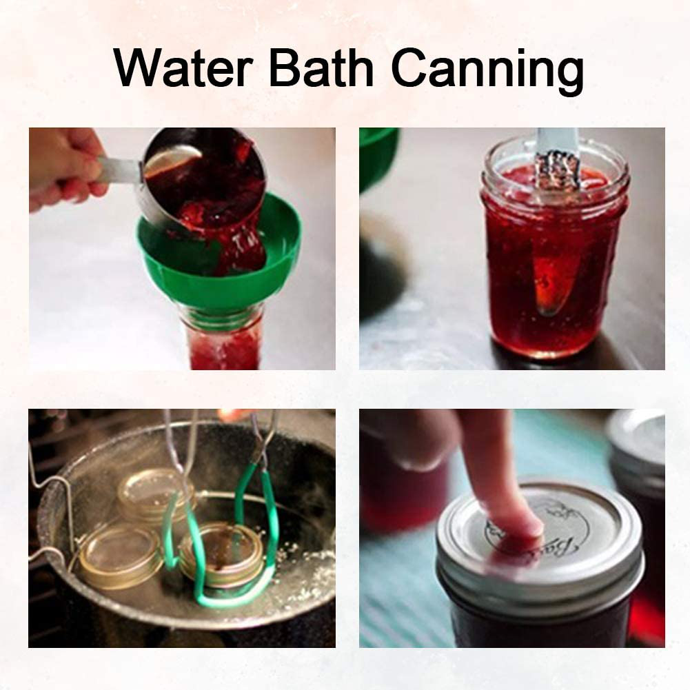2 or 6 Pack Glass Regular Mouth Mason Jar Silver Metal Lids plus Plastic Lids Pint Mason Jar Ideal for Canning