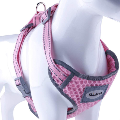 Reflective Breathable Soft Air Mesh No Pull Puppy Harness For Small To Medium Dogs And Cats