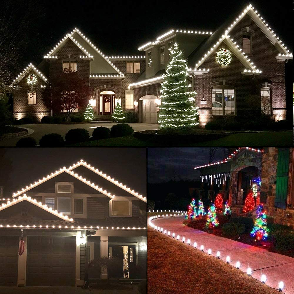 Brizled C9 Green St Patricks Day Lights, 16ft 25 LED Faceted String Lights, Connectable 120V UL Certified Christmas Lights, Indoor Outdoor Decorative Lights for Party, Easter, Patio, Garden, Holiday