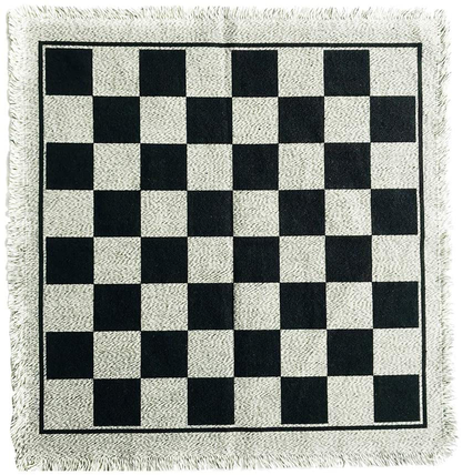 Yuanhe 3 in 1 Gaint Checker Set Including Tic Tac Toe Game with Reversible Rug, Calssic Indoor Outdoor Yard Games for Family