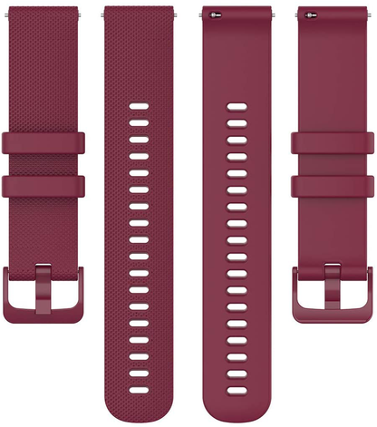 Yeejok Silicone Watch Bands Compatible for Samsung Galaxy Watch 3 41mm 42mm /Galaxy Watch Active 2 40mm 44mm /Gear Sport, 20mm Silicone Watch Strap for Men Women, Crimson Red