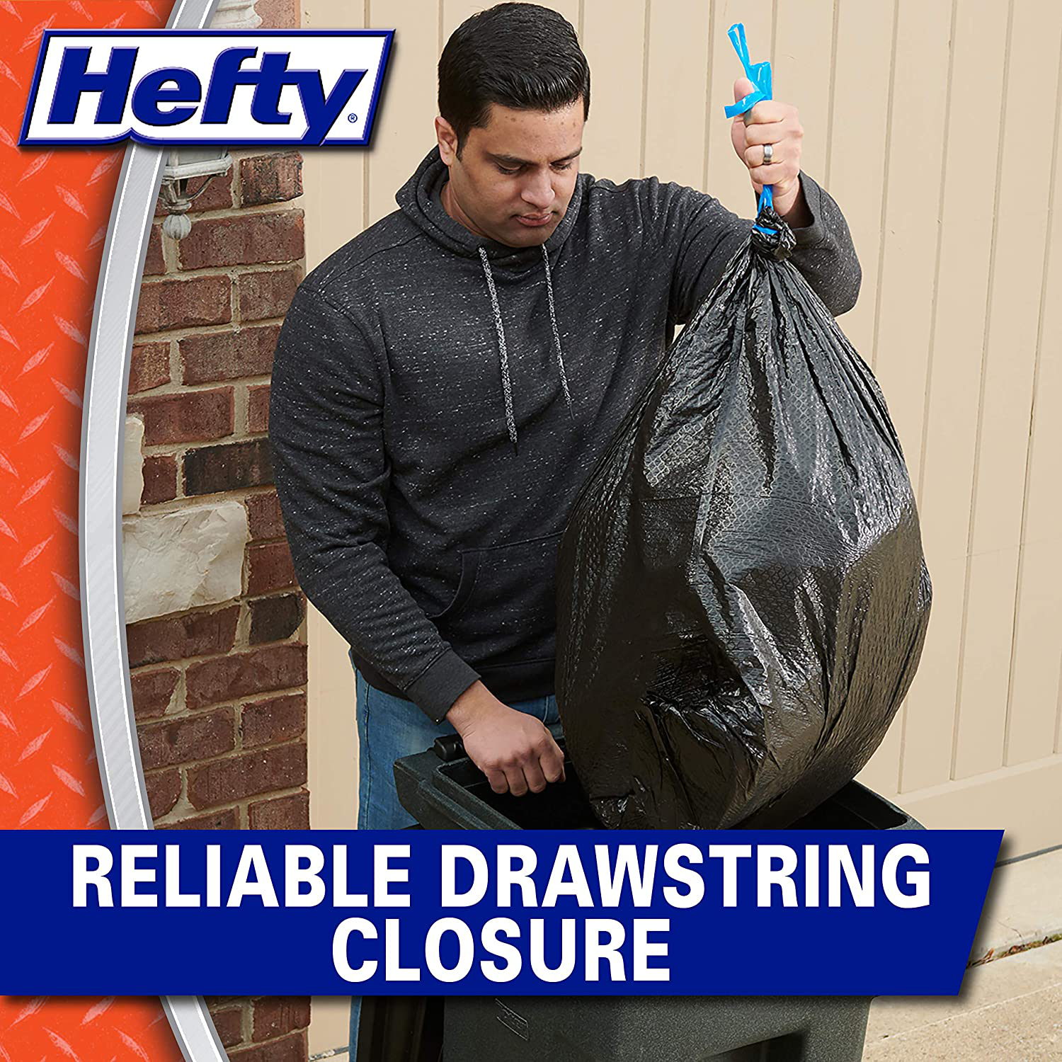 Hefty Ultra Strong Multipurpose Large Trash Bags, Black