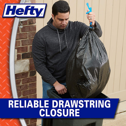 Hefty Ultra Strong Multipurpose Large Trash Bags, Black