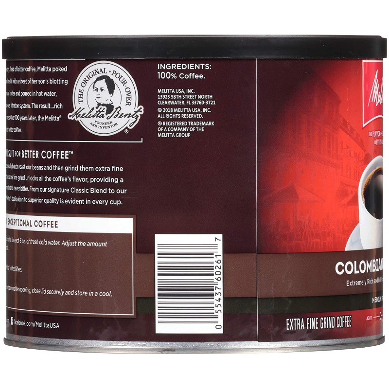 22oz Can Extra Fine Grind Melitta Medium Roast Coffee