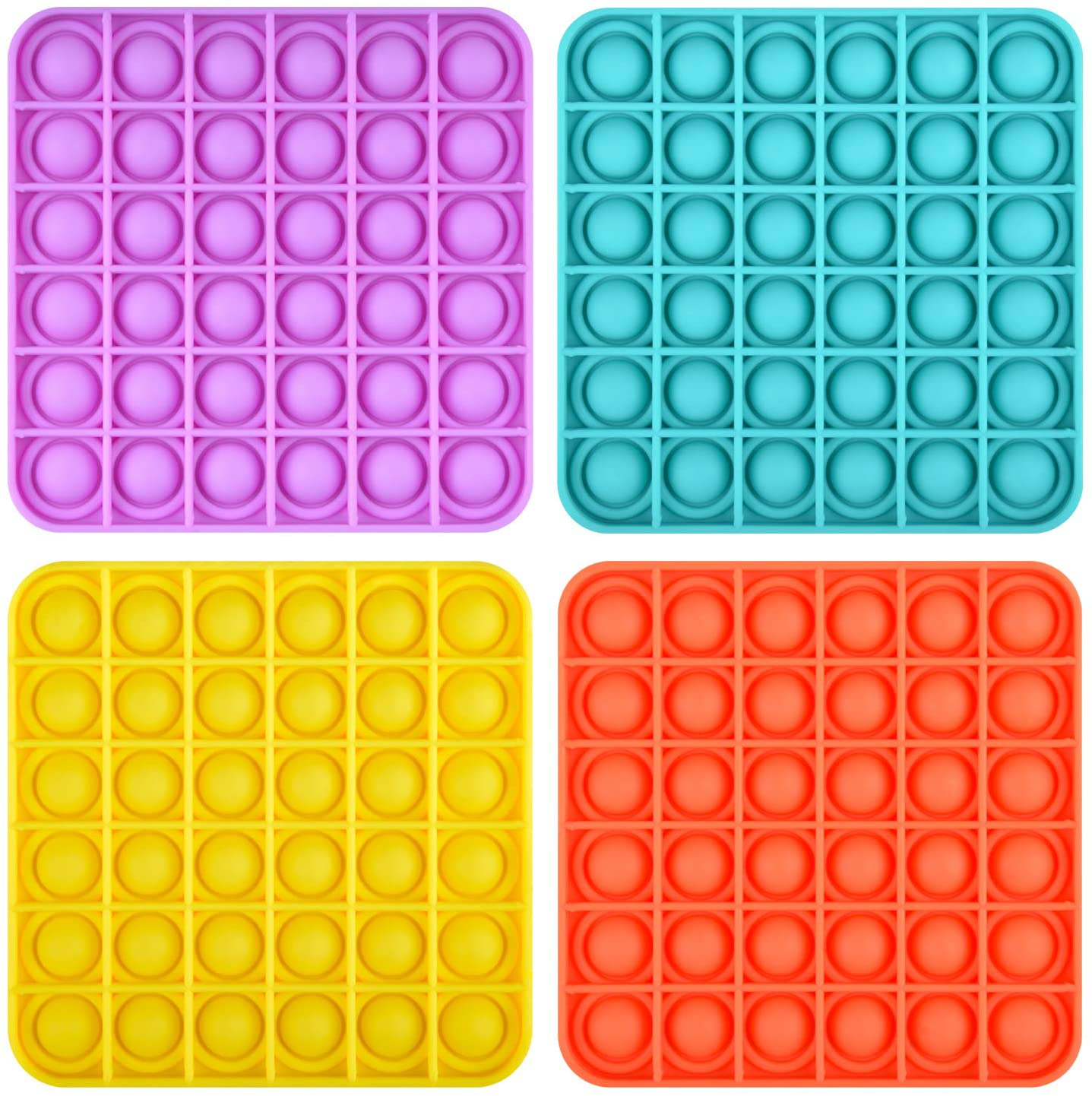 Silicone Push Pop It Fidget Toy - Sensory, Anxiety Relief Toys
