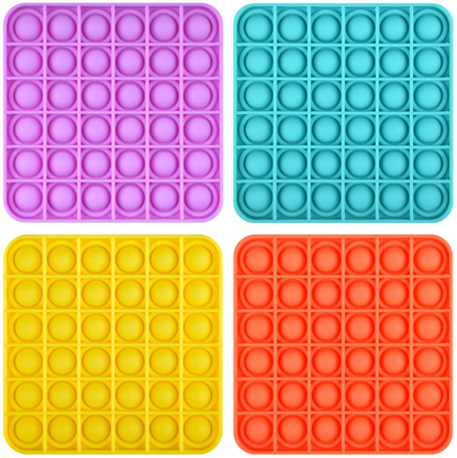 Silicone Push Pop It Fidget Toy - Sensory, Anxiety Relief Toys