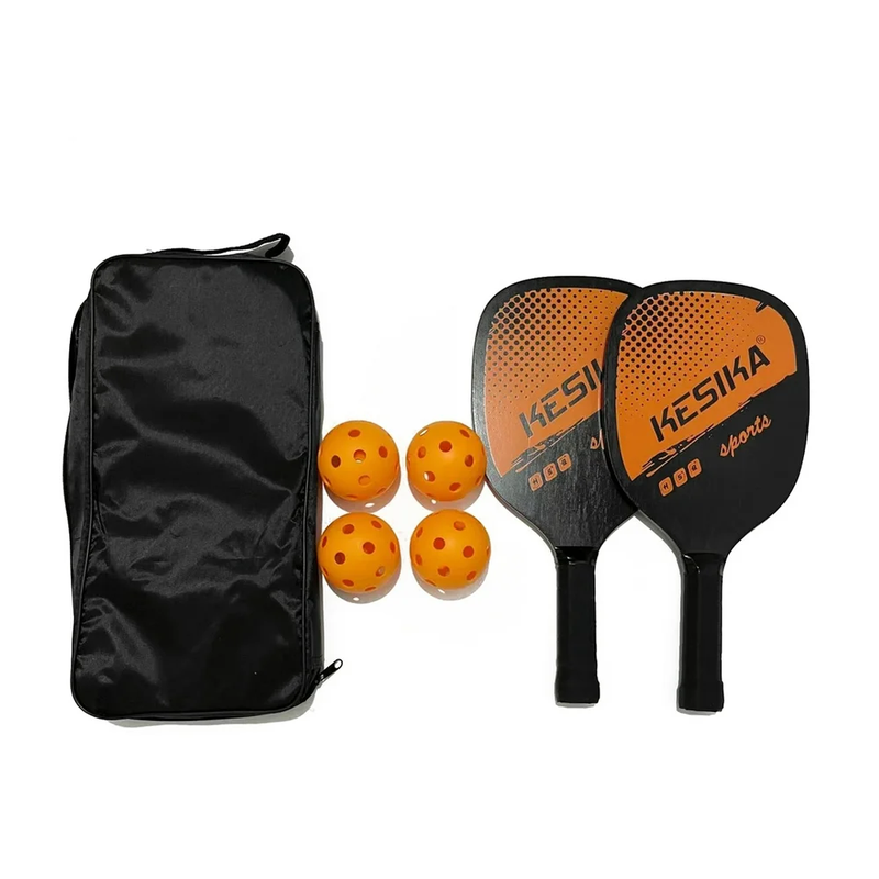 6 Piece Pickleball Paddle Set with 4 Pickleball Balls and Carrying Bag