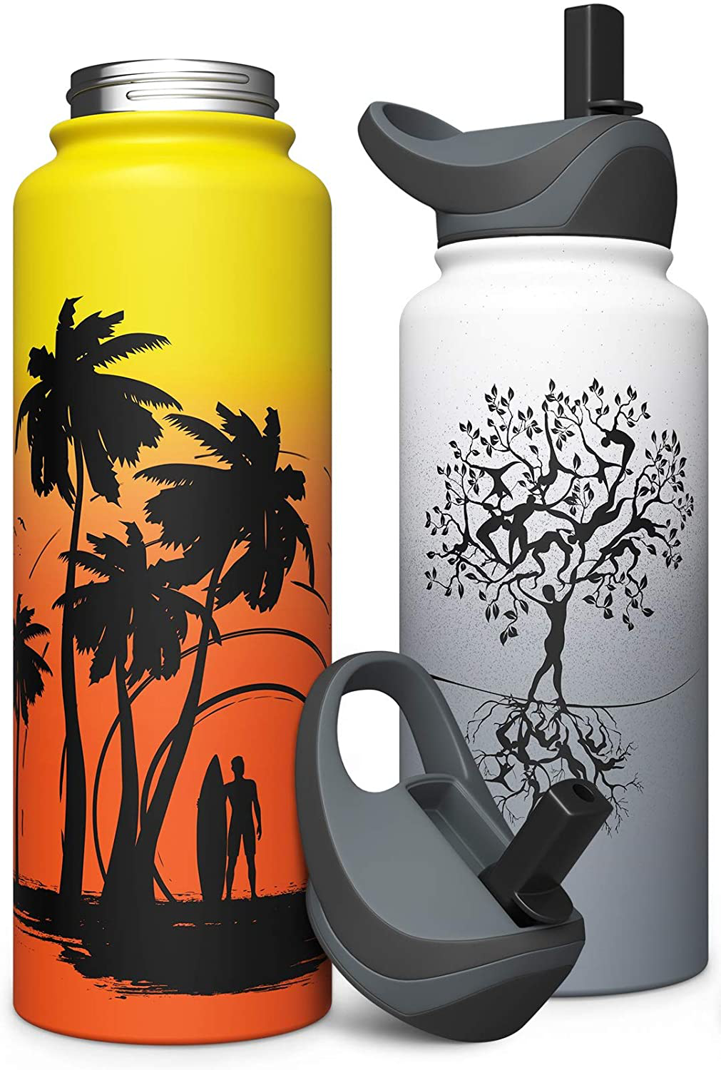 Replacement Straw Lids for Wide Mouth Sports Vacuum Insulated Double Walled Water Bottles