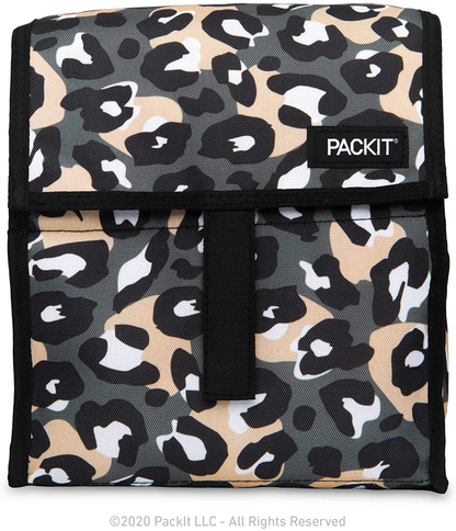 PackIt Freezable Lunch Bag with Zip Closure, Charcoal Camo