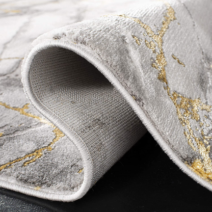 Safavieh Craft Collection CFT877F Modern Abstract Non-Shedding Living Room Bedroom Accent Area Rug, 4' x 6', Grey / Gold