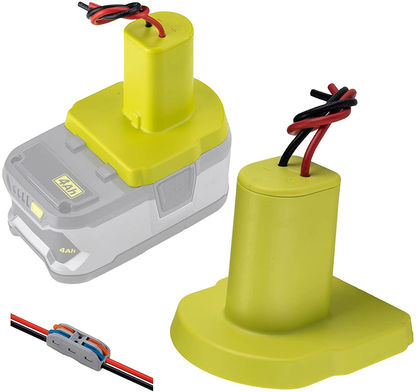 Power Wheels Adaptor for Ryobi 18V P108 P107 P102 Battery Dock Power Connector Rc car Rc Truck 12 Gauge Robotics