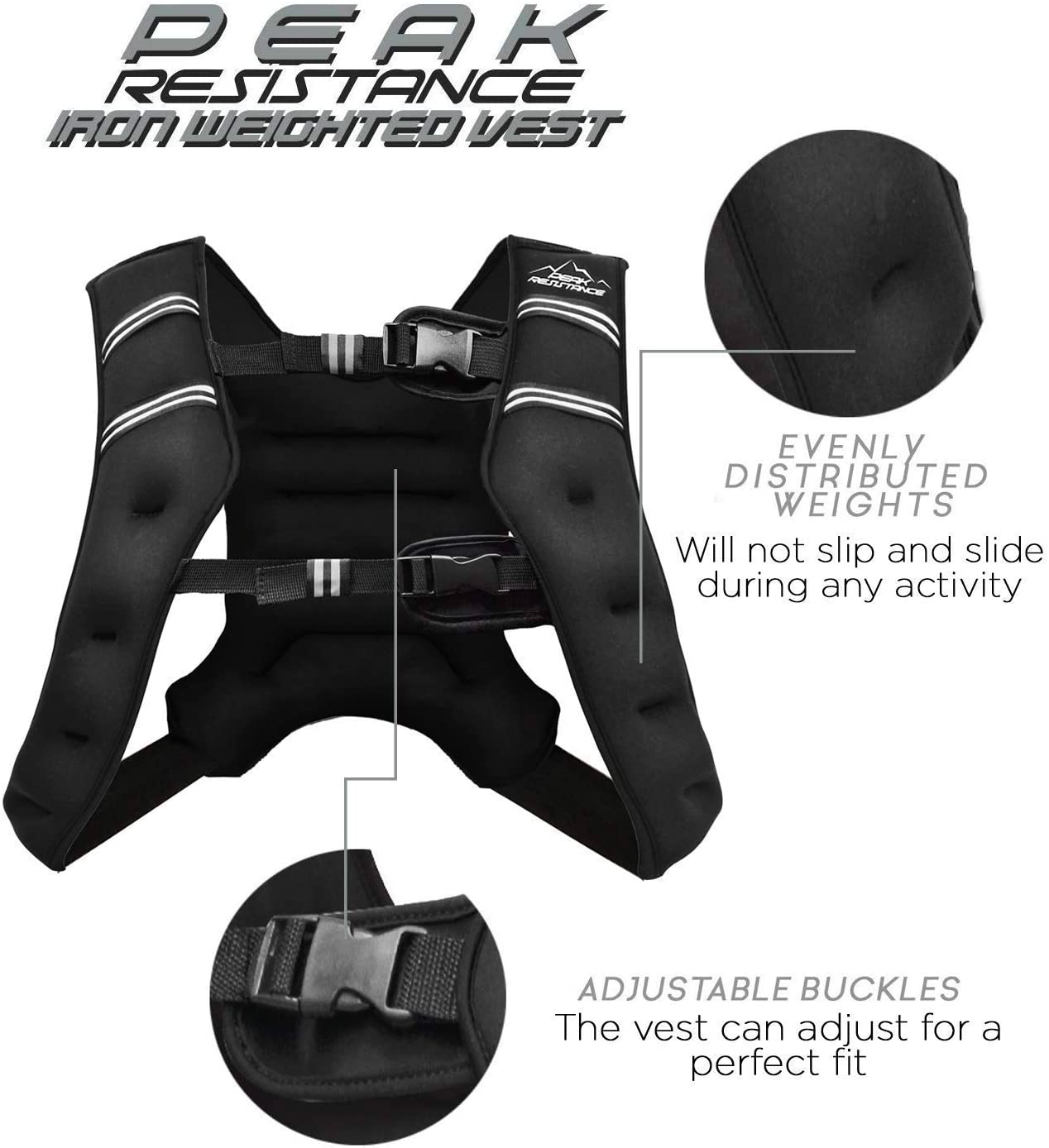 Sport Weighted Vest Workout Equipment, Multiple Weights Available 