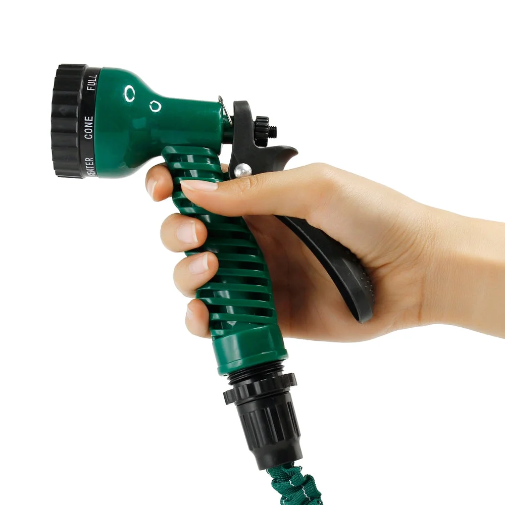 Expandable Flexible Deluxe Garden Water Hose w/ Spray Nozzle - 75ft