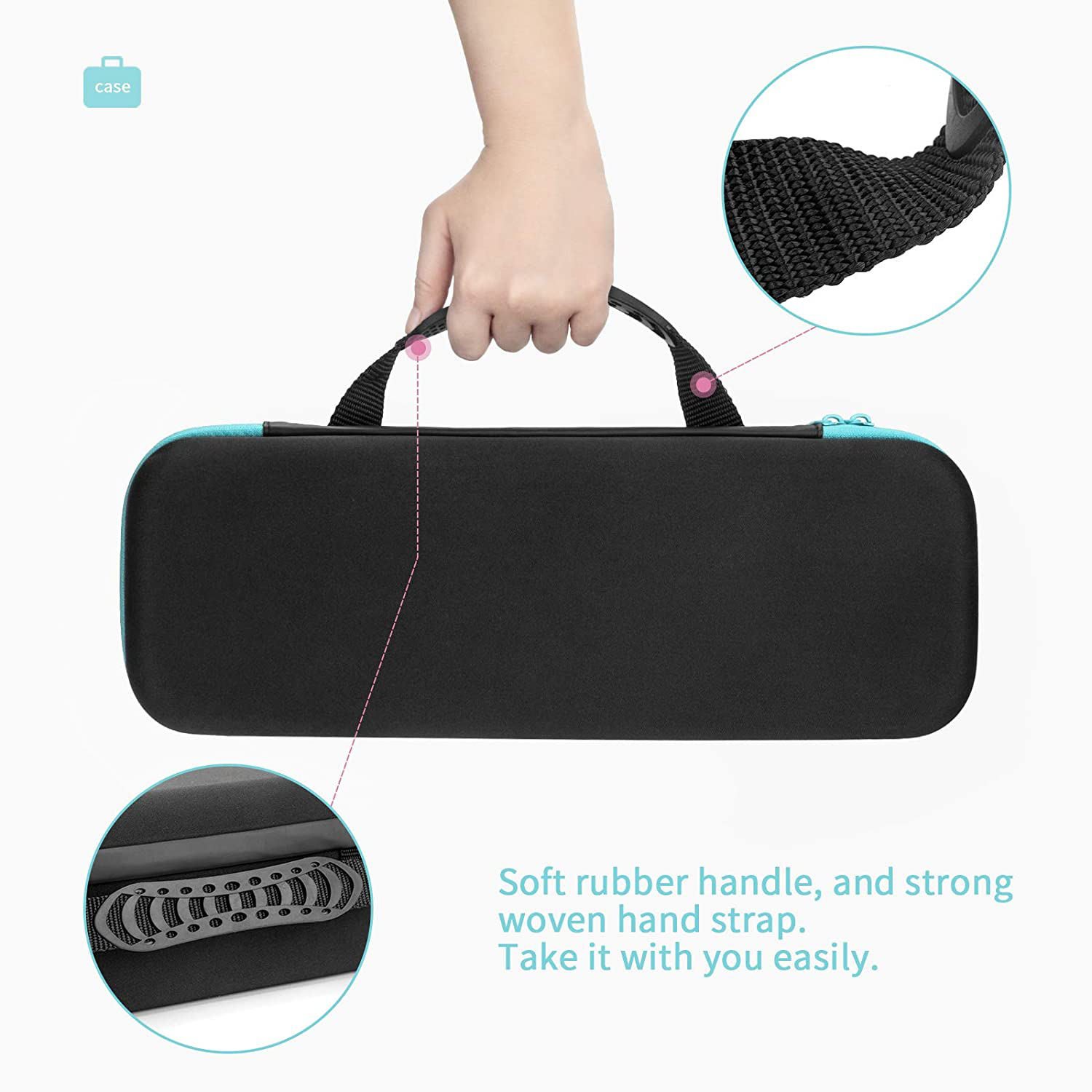 Yinke Hard Case for Revlon One-Step Hair Dryer and Volumizer Hot Air Brush, Storage Carrying Travel Bag (Mint Green)…
