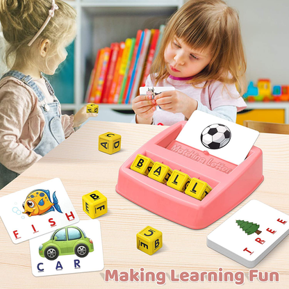 HahaGift Educational Toys for 3-5 Year Old Boy Girl Gifts, Matching Letter Learning Games Activities, Ideal Christmas Birthday Gift for Toddler Kids Age 2 3 4 5 Year Olds Boys Girls
