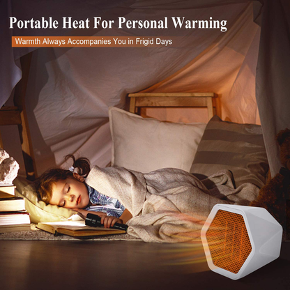 Electric Space Heater,1000W Small Heater Ceramic Space Heater with Overheat Protection,Heat Up in Minutes for Home Office Floor or Desktop