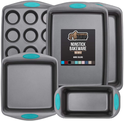 Multipack Gorilla Grip Bakeware Sets, Nonstick, Heavy Duty Carbon Steel